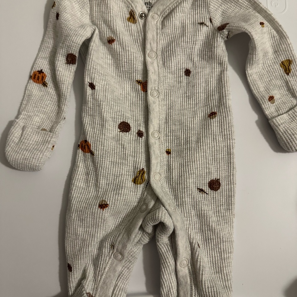 Cozy autumn design Cream Baby One Piece